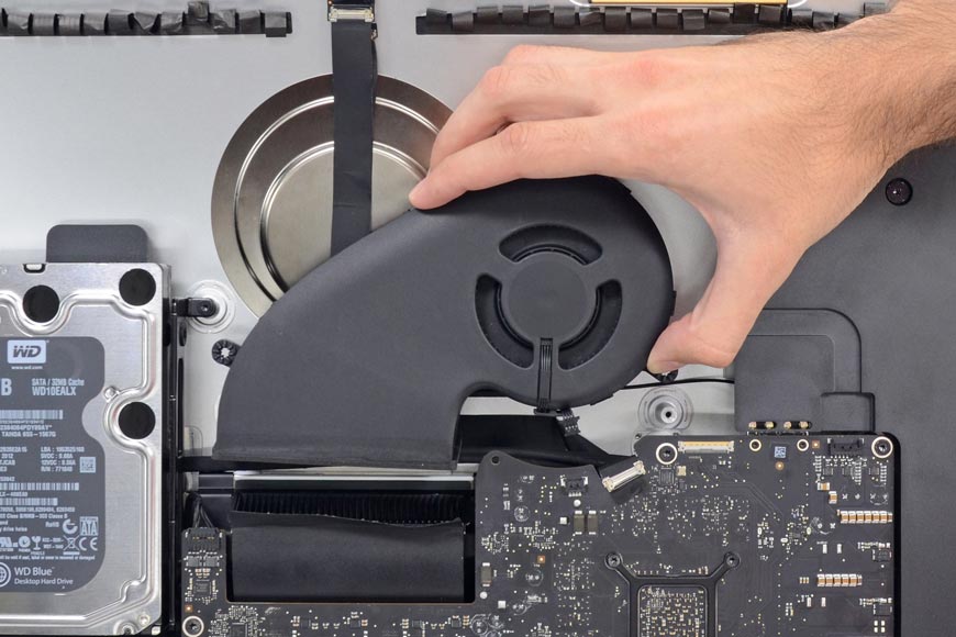Замена кулера (вентилятора) на новом тонком iMac в Киеве